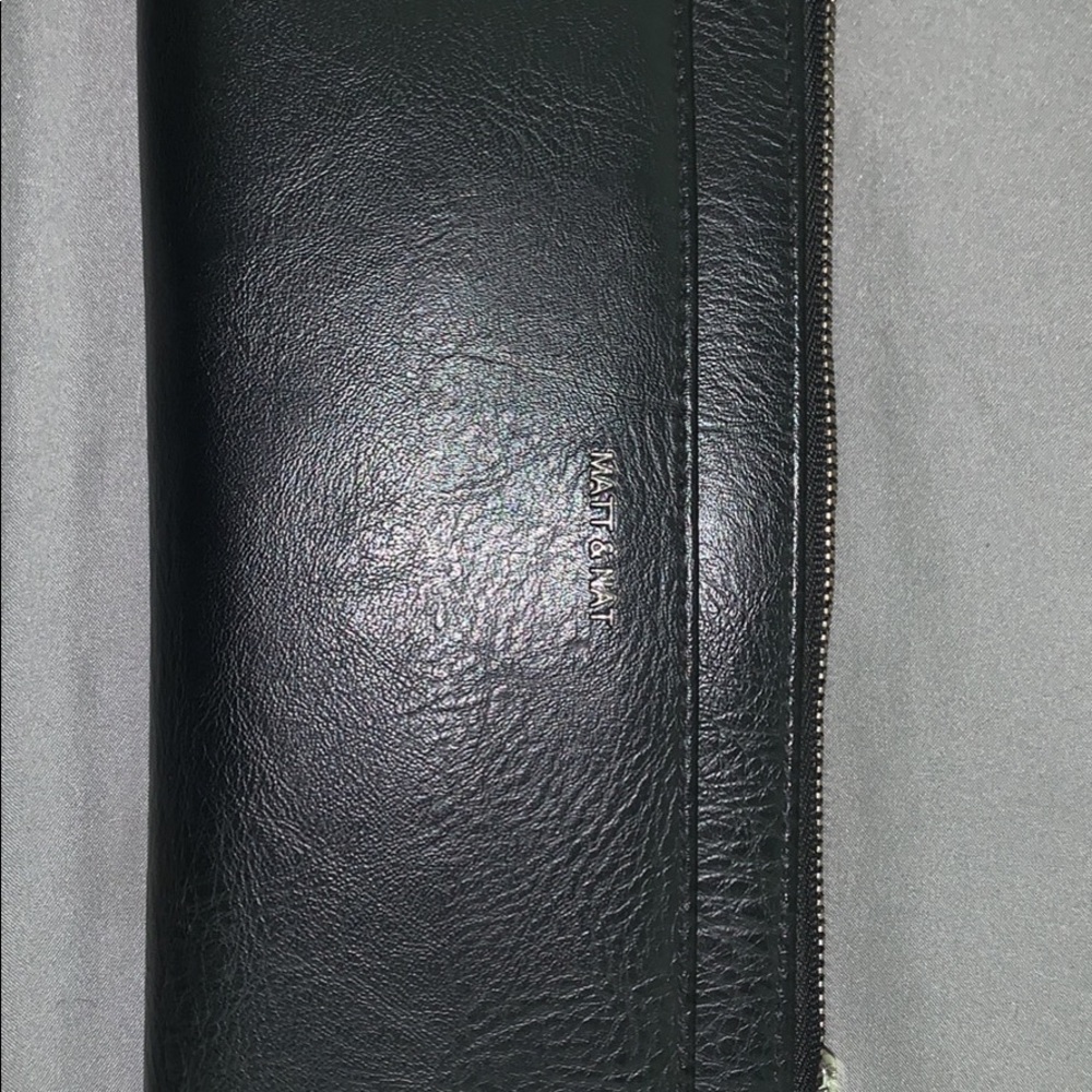 Vegan MATT & NAT black wallet with a snap closure